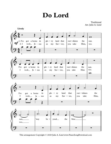Do Lord - full easy version with lyrics